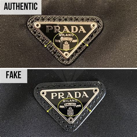 how to identify a fake prada handbag|prada dust bag authentic.